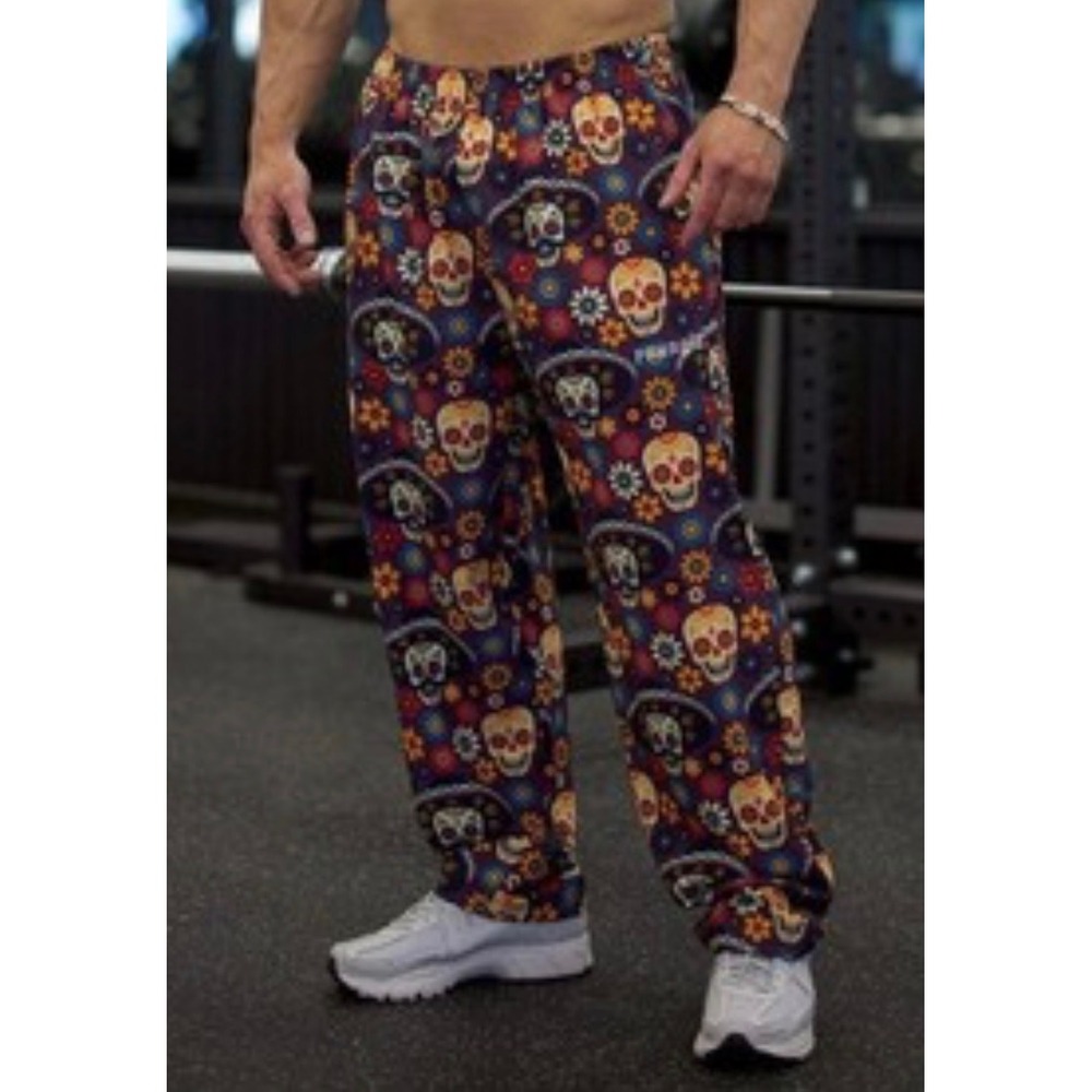 YoungLA Dia De Los Muertos Sugar Skull Pants Men's Size L